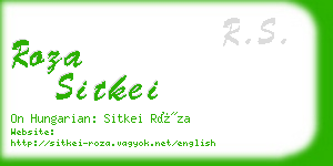 roza sitkei business card